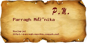 Parragh Mónika névjegykártya